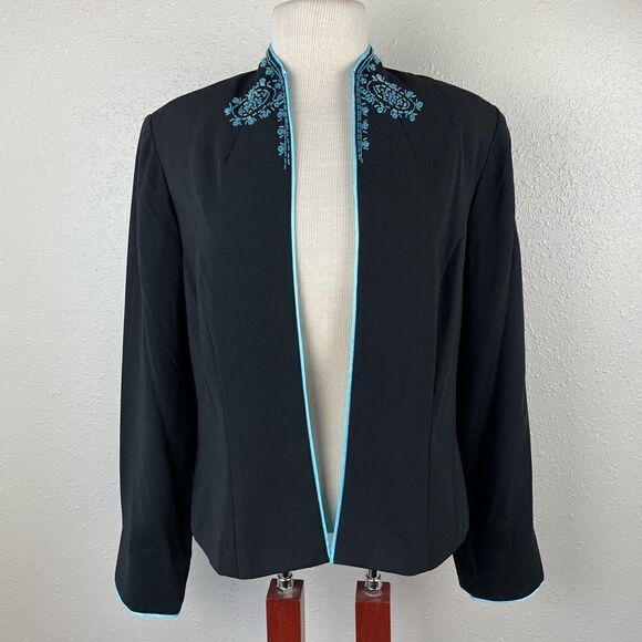 Sheri Martin Womens Dress Jacket & Matching Sleeveless V-Neck Blouse Top Size 10 - Picture 1 of 12